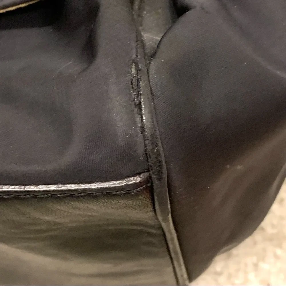 Kate‎ Spade Black Leather & Vinyl Briefcase Laptop Bag